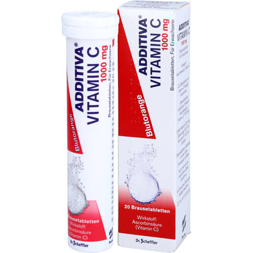 ADDITIVA Vitamin C Blutorange Brausetabletten