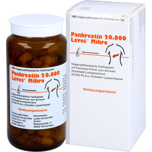 PANKREATIN 20.000 Laves Mikro magensaftr.Hartkaps.