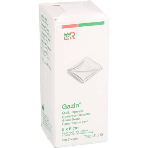 GAZIN Mullkomp.5x5 cm unsteril 8fach Op