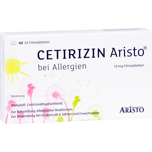 CETIRIZIN Aristo bei Allergien 10 mg Filmtabletten