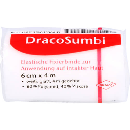 DRACOSUMBI Fixierbinde 6 cmx4 m weiß
