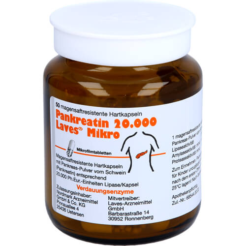 PANKREATIN 20.000 Laves Mikro magensaftr.Hartkaps.